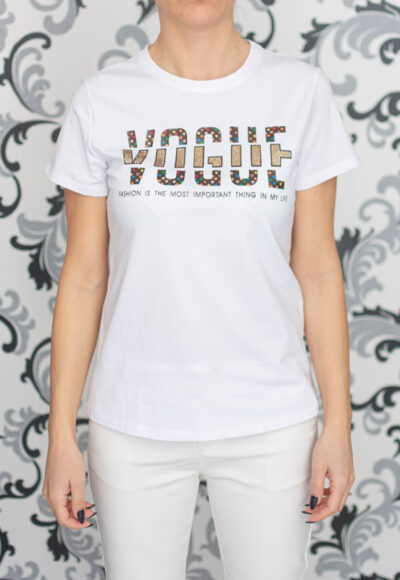 Дамска тениска - VOGUE - бяла 1