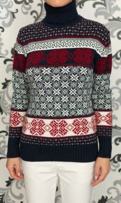 Коледен дамски пуловер - поло
