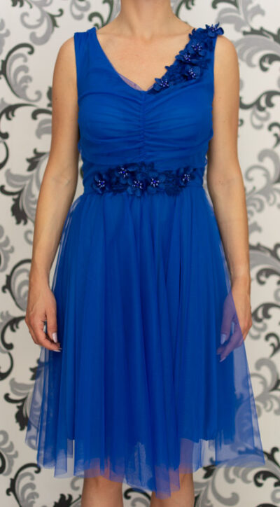 синя дамска рокля